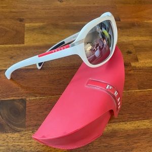 Vintage white Prada Mens Sunglasses